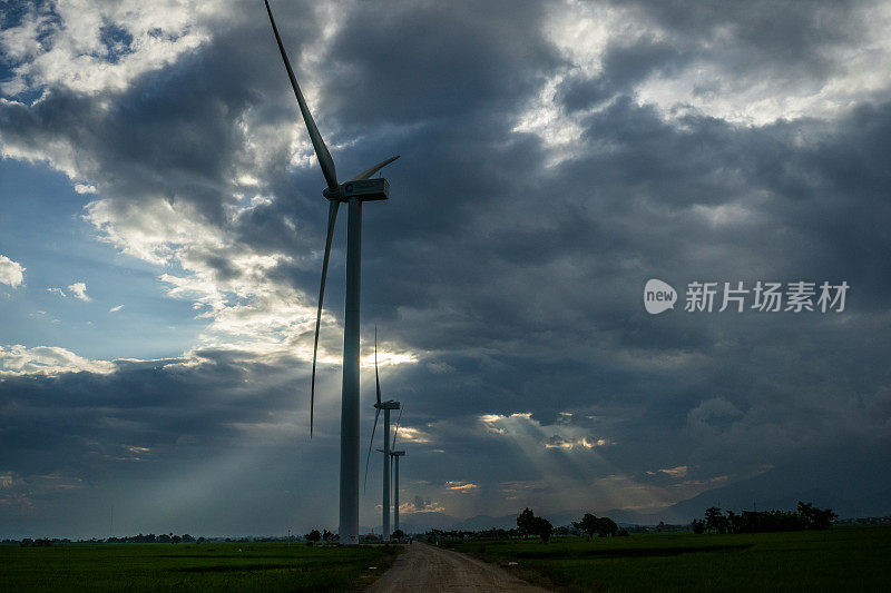 在越南宁顺Phan Rang，用于风力发电的电容器